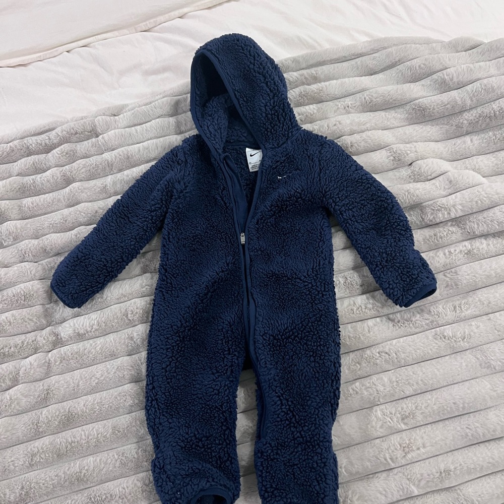 Nike Navy Blue Fleece Kids Footie